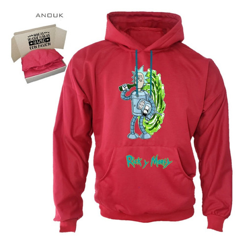 Imagen 4 de 10 de Buzo Hoodie Personalizado Unisex Rick And Morty Estampado