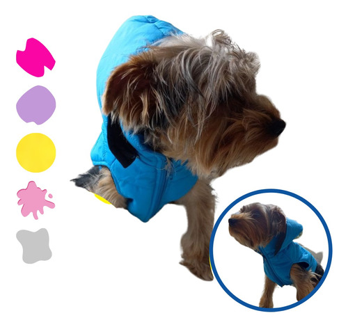 Chaleco Impermeable Reversible Para Perro Talla S