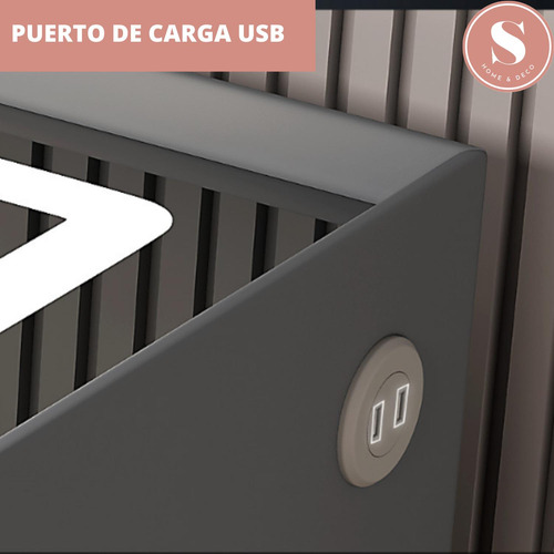 Velador Inteligente Huella Digital Cargador Parlante Luces