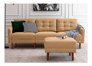 Sala Haydee Haspe Beige 2pzs Sillon Mueble Sala Sofa Plaza