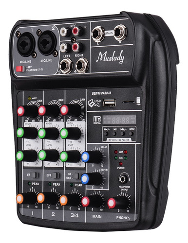 Muslady Ai-4 - Mezclador De Audio Compacto Para Consola De M