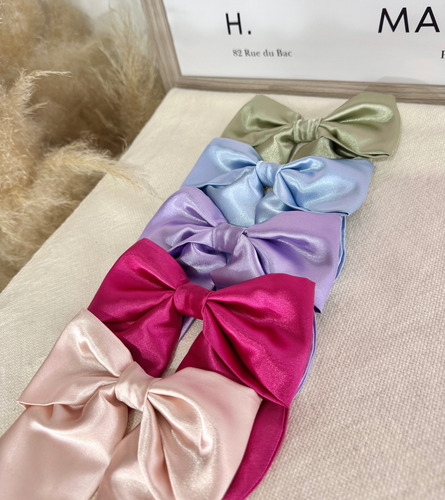 5 Moños Para El Cabello Coquette Colores Cálidos Colores Cálidos