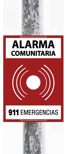 Cartel Alarma Comunitaria 35x50cm 5u. Impreso 2 Colores