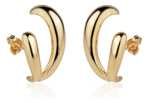 Brinco Ear Hook Class Banhado A Ouro (semijoia)