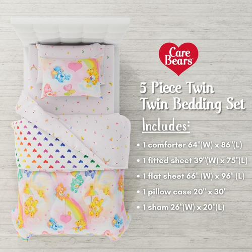 Ropa De Cama De 5 Piezas Franco Care Bears Classic Retro ...