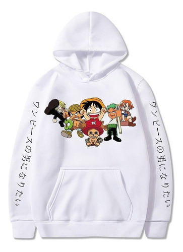 Rt 2022 Sudadera Pullover Anime One Piece Mujer Hombre Luffy