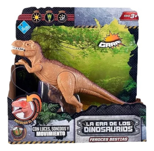 Dinosaurio Con Luz Y Sonido 20 Cm El Duende Azul 7311