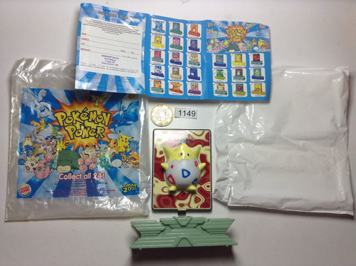 *** 1149. Pokemon Power Cards Togepi Burger King. Pokechay