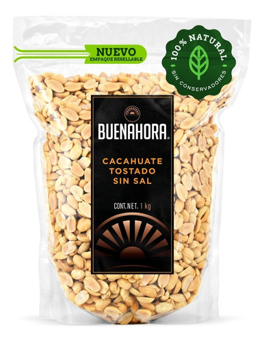 Cacahuate Natural Tostado Pelado 1 Kg Calidad Premium