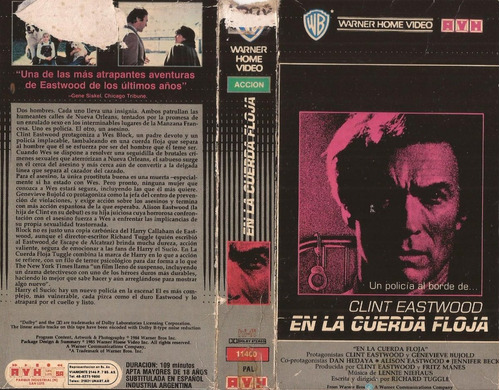 En La Cuerda Floja Vhs Clint Eastwood Tightrope