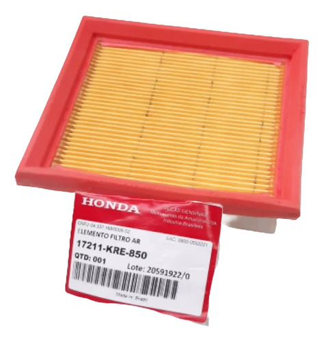 Filtro Aire Original Honda Xr 125 Varillera Bros Xr125 Bkz