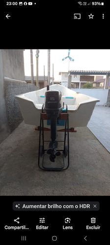 Barco 5 Lugares Fibranautica. Com Motor 15 Hp.
