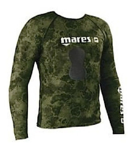 Playera Mares Lycra Verde Camuflajeada Pesca Buceo Snorkel