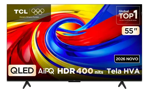 Smart Tv Tcl 55 Polegadas Qled 4k P7l Wifi Bluetooth Google Tv Hdr10 120 Hz Vrr Aipq 55p7l