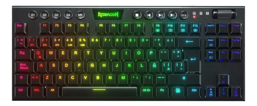 Teclado Mecanico Redragon K621 Horus Tkl Sw Red Rgb Wireless