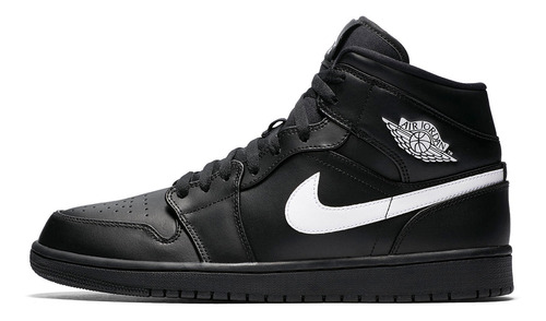 Zapatillas Jordan 1 Mid Black White (2018) 554724-049