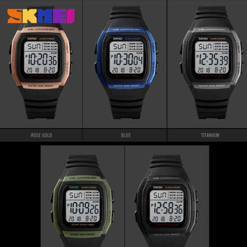 Reloj Electrónico Impermeable Led Digital Skmei