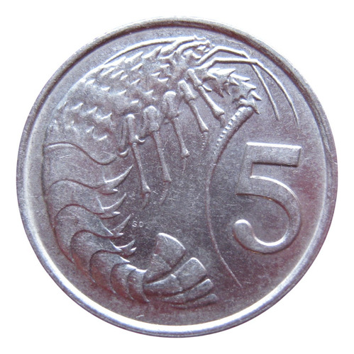 Moneda Cayman Islands 5 Cent 1987 (Usado)