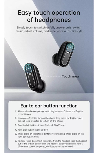 Reloj Inteligente Con Auriculares 2 En 1