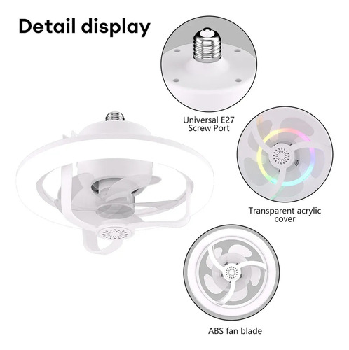 Lámpara De Ventilador De Techo Led Superbrillante For Inter