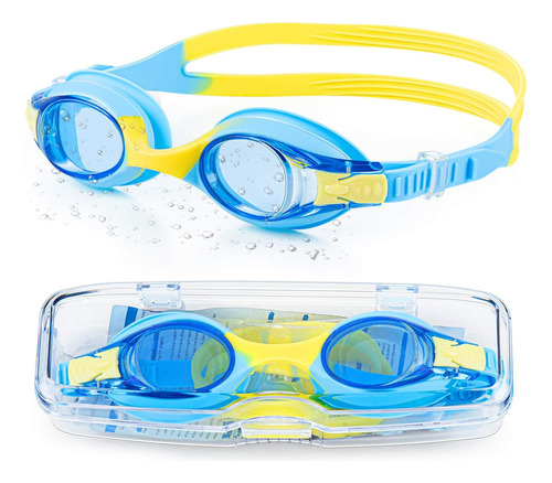 Portzon Gafas De Natación Unisex Para Niños, Antivaho, Sin F