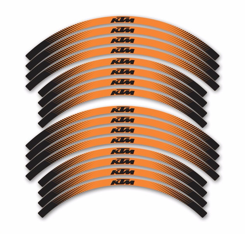 Kit Adesivos Roda Refletivo Moto Trilha Ktm Mtfri06 Fgc