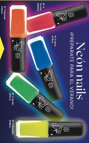 Tsu Cosmeticos Practik Combo Esmalte Neon  3 Unidades