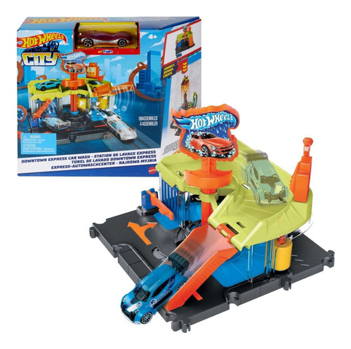 Pista Hot Wheels Lava Rápido Da Cidade Com Carrinho Mattel