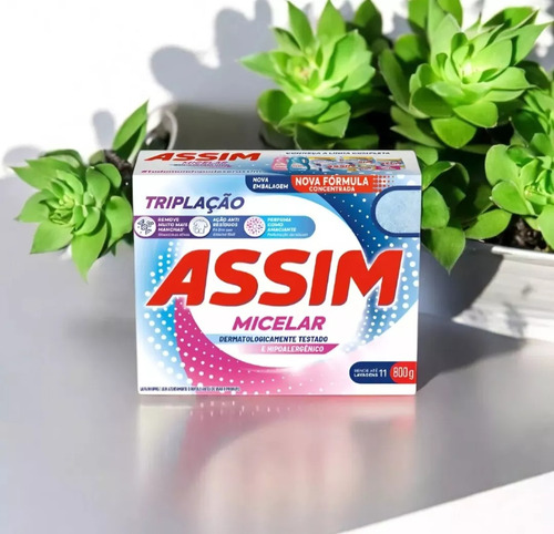 Sabão Em Pó Triplação Micelar Rosa 800g Assim