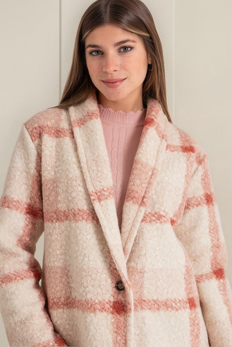 Tapado De Paño Bucle Importado Mujer Invierno Art 2532