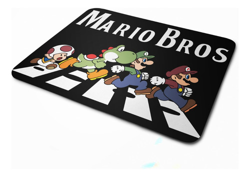 Mouse Pad Diseño Mario Bros Abbey Road