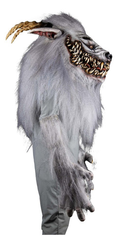 Máscara Snarling Werewolf Disfraz Halloween Hombre Lobo Fero Color Blanco Nightmare Collection
