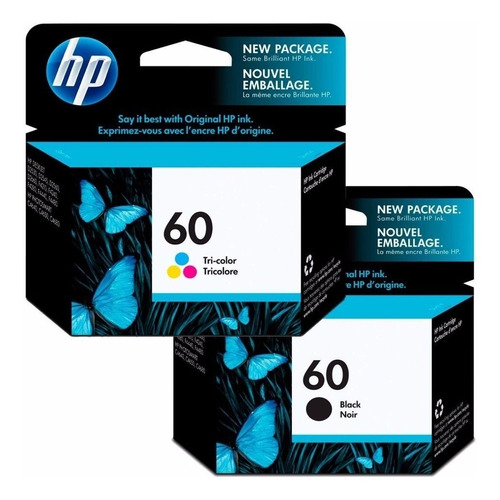 Cartuchos Hp 60 Negro Y Color - En Combo Original Envio