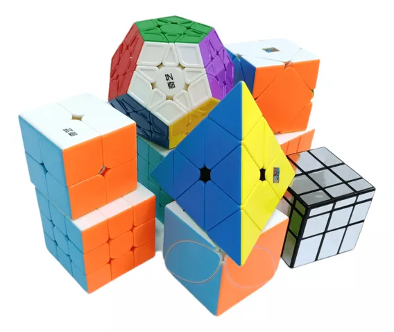 Paquete 9 Cubos 2x2+3x3+4x4+ivy+mega+pyra+sq1+sk+mirror