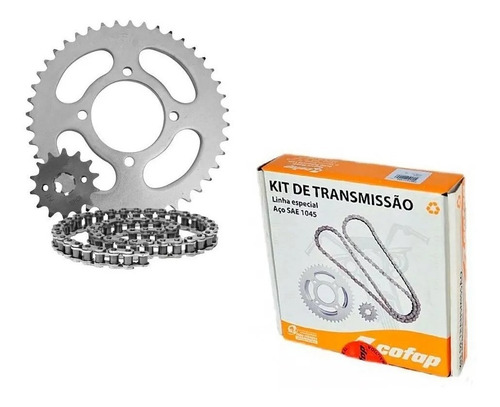 Kit Relação Ybr 125 / Factor Transmissão Aço 1045 Cofap