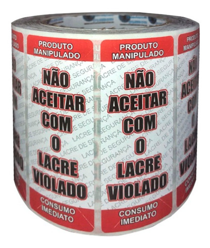 Imagem 4 de 5 de Kit C/ 6 Mil Etiquetas Lacre De Segurança Alimentos Manipula