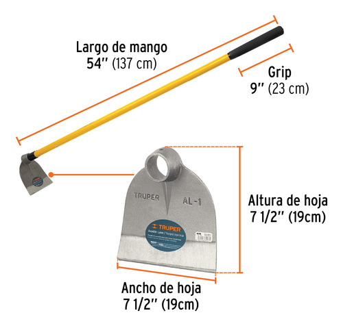 Azada Con Cabo 137 Cm Jardineria N1 Truper 10615
