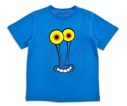 Poleras Estampada Gary Caracol Bob Esponja Niño Niña