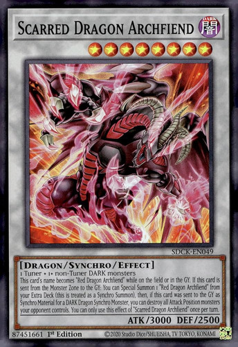 Scarred Dragon Archfiend - Sdck - Super Rare