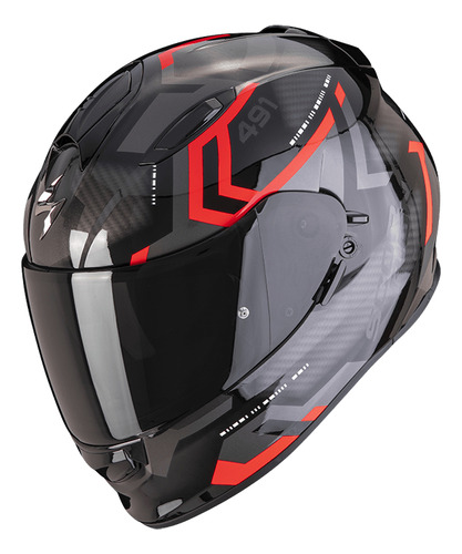 Casco Scorpion Exo-491 Spin Negro Rojo