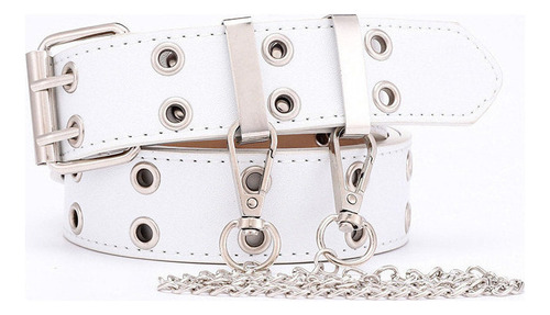Cadena De Jeans Con Decoración De Cinturón De Pu For Mujer