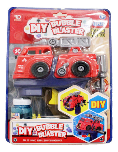 Camión De Bomberos Tirador De Burbujas Para Niños Juguete Color Rojo