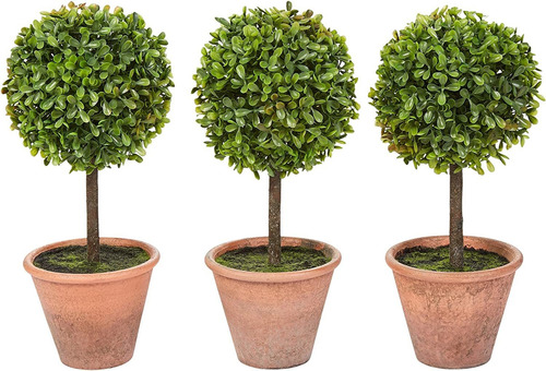 Faux Boxwood 3 Arreglos De Topiario Alto  S A Juego De ...