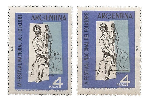 Argentina 681 Gj 1271 Filigranas R A Año 1964 Nueva Sin Goma