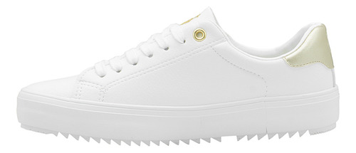 Tenis K-swiss Moda Color Blanco Oro Para Mujer Super Comodos
