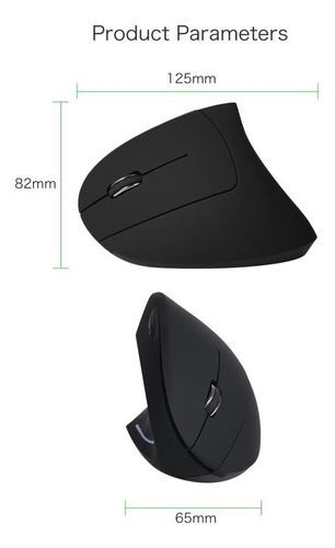 Mouse Vertical Inal?mbrico De 2.4g Para Zurdos