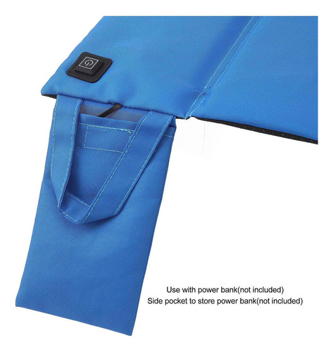 Cojín De Asiento Con Calefacción, Almohadilla De Azul