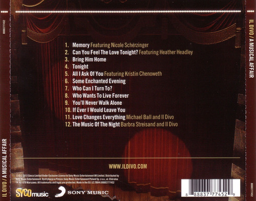 Cd Il Divo - A Musical Affair ¡nuevo Y Sellado!