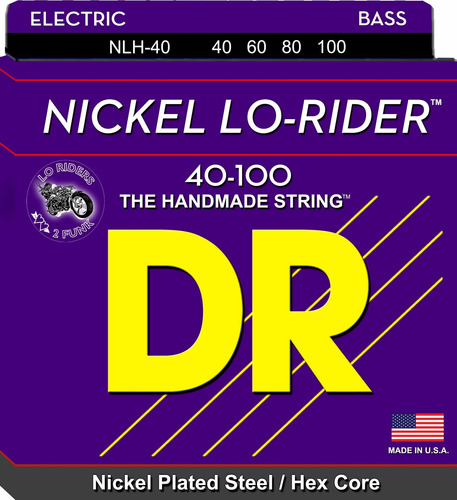 Dr Strings Níquel Lo-rider Nickel Plated Hex Core Bass 40 10