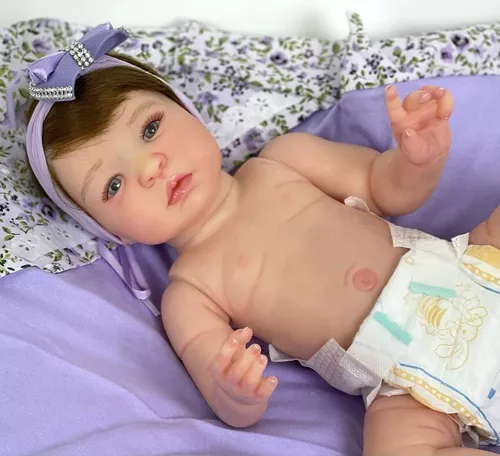 Bebê Reborn Menina Princesa, Corpo Todo Em Vinil Silicone